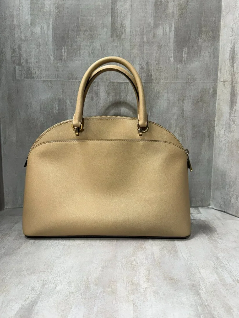 Michael Kors Emmy Large Dome Satchel - Beige